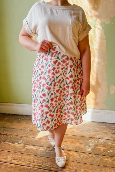 Midi Floral Skirt