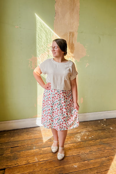 Midi Floral Skirt