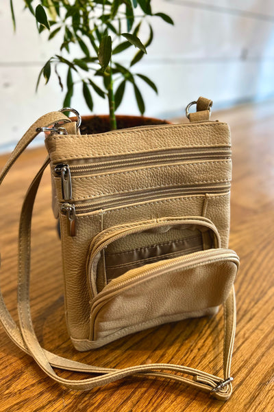 Leather Crossbody - Cream