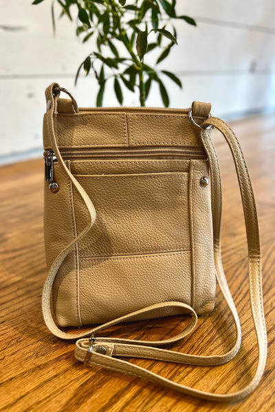 Leather Crossbody - Cream