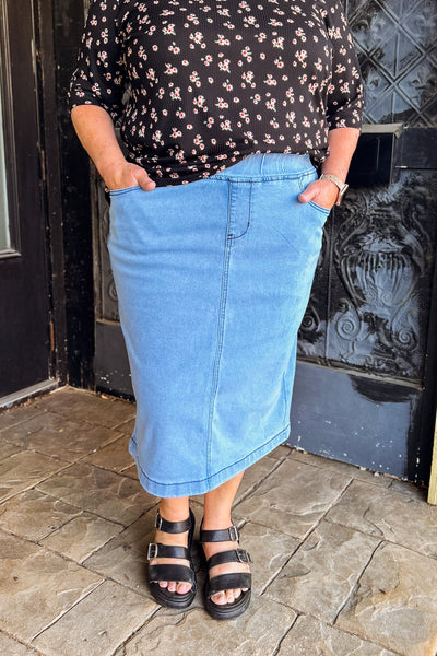 Amanda Denim Skirt - Light Wash