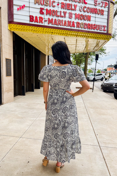 Alanna Blue Midi Dress