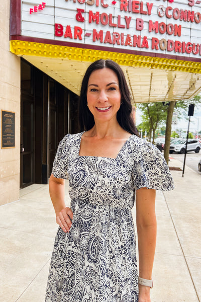 Alanna Blue Midi Dress