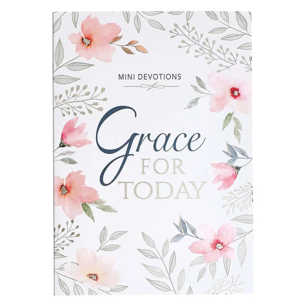 Cover of the 'Grace for Today' Mini Devotional featuring floral designs and the title text.