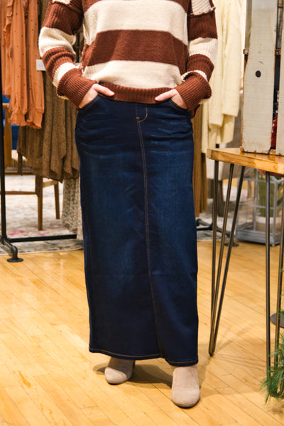 Annabelle Denim Skirt - Dark Indigo