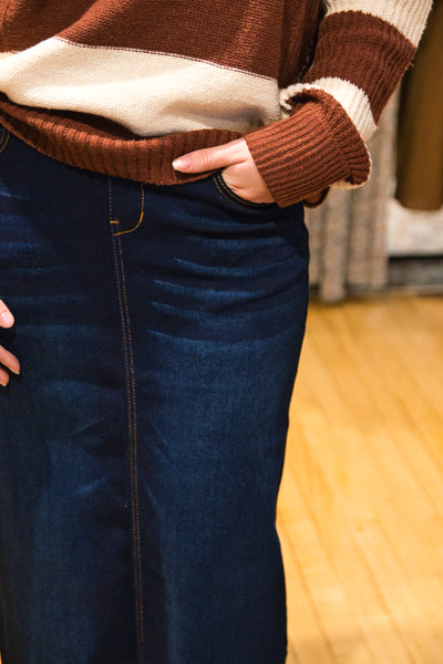Annabelle Denim Skirt - Dark Indigo