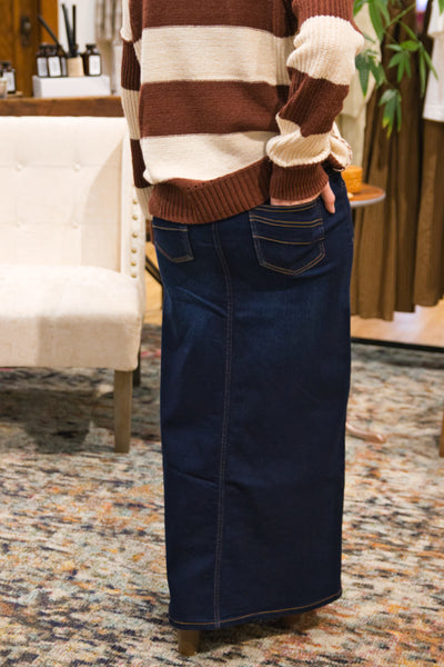 Annabelle Denim Skirt - Dark Indigo