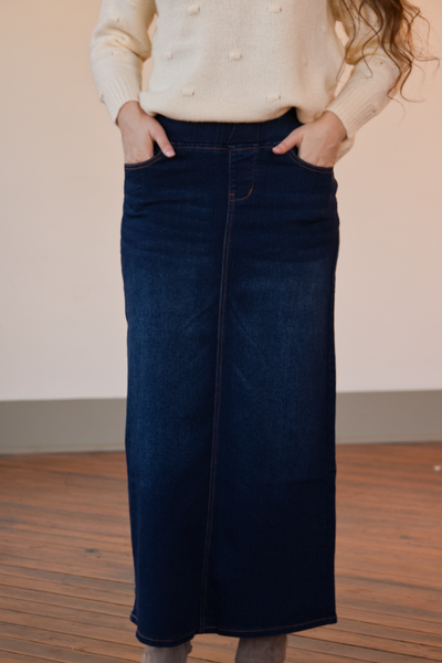 Annabelle Denim Skirt - Dark Indigo