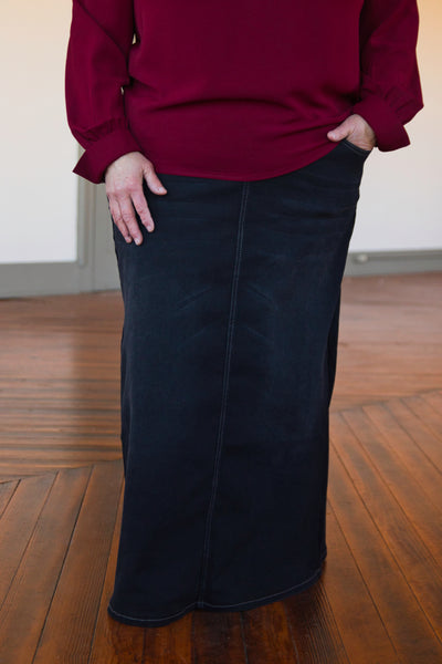 Annabelle Denim Skirt - Black Wash