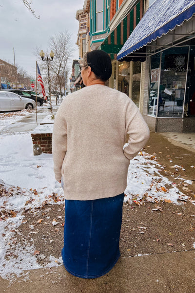 Cream Puff Flower Cardigan