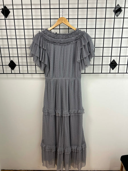 Size Medium Blue Ruffle Dress