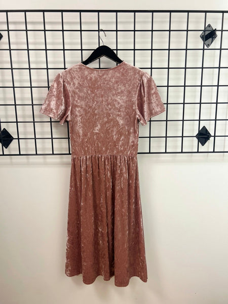 Size XSmall Pink Velvet Dress