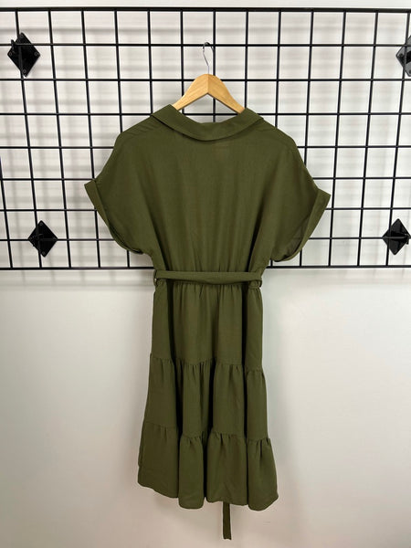 Size Medium Olive Button Dress