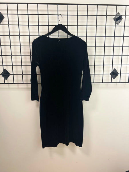 Size XSmall Black Velvet Pencil Dress