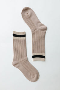 Color Block Socks - Tan