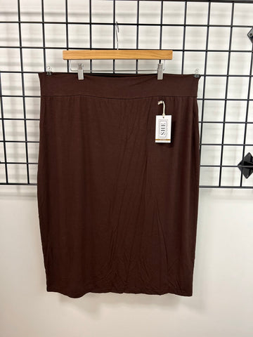 Size 3X Brown Knit Skirt