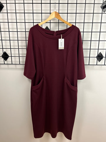 Size XXL Burgundy Dress
