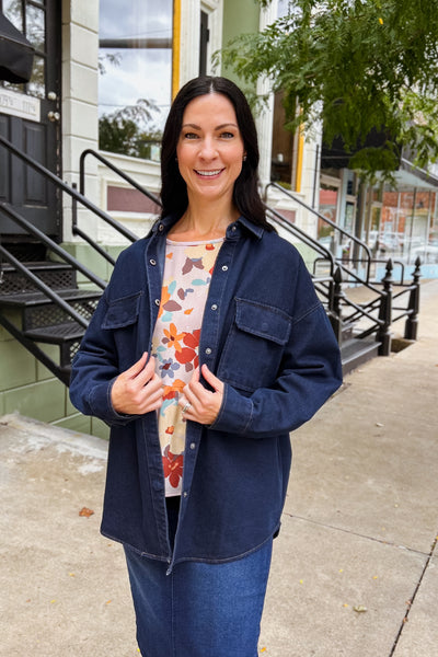 Dark Denim Button Shirt