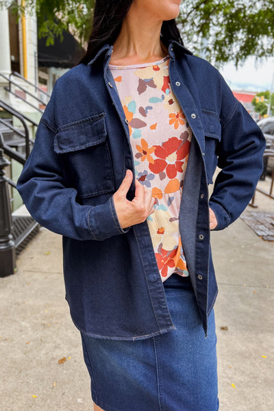 Dark Denim Button Shirt