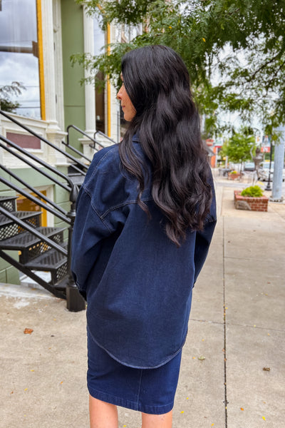 Dark Denim Button Shirt
