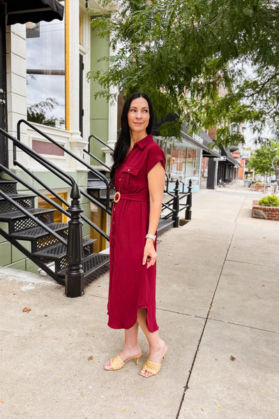 Rita Dress - Burgundy