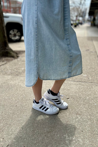 Casual Shirt Dress -Chambray
