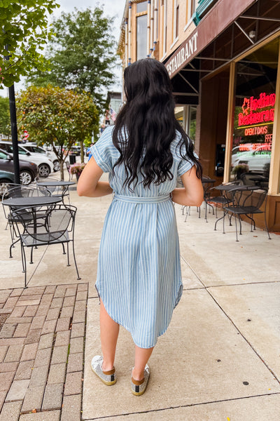 Stripe Chambray Dress