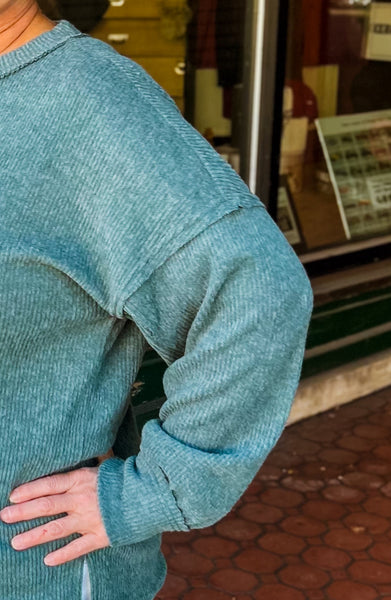 Cassey Cozy Top - Ash Jade