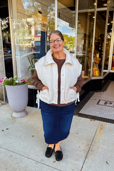 Cozy Sherpa Vest - Ivory