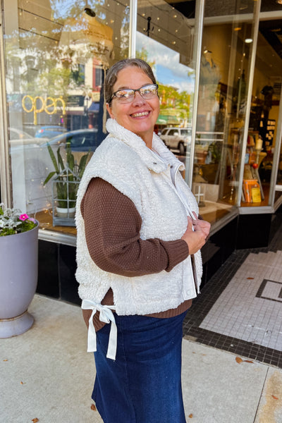 Cozy Sherpa Vest - Ivory