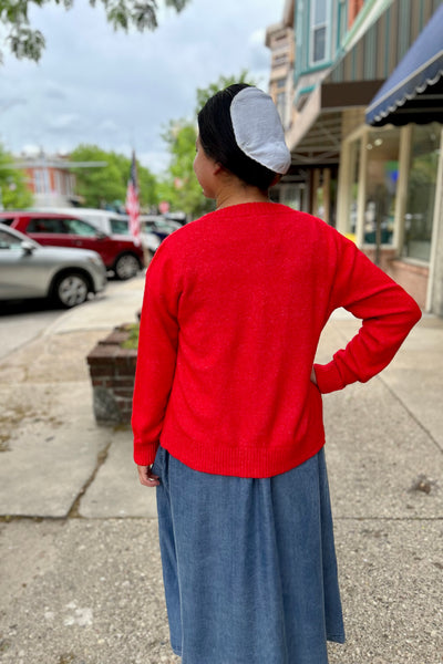 Soft Knit Cardigan - Red