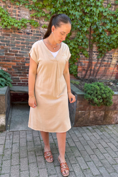 Gina V-Neck Midi Dress
