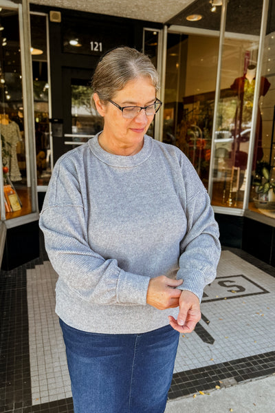 Cassey Cozy Top - Grey