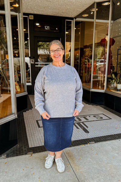 Cassey Cozy Top - Grey