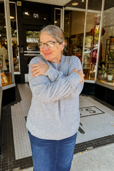 Cassey Cozy Top - Grey