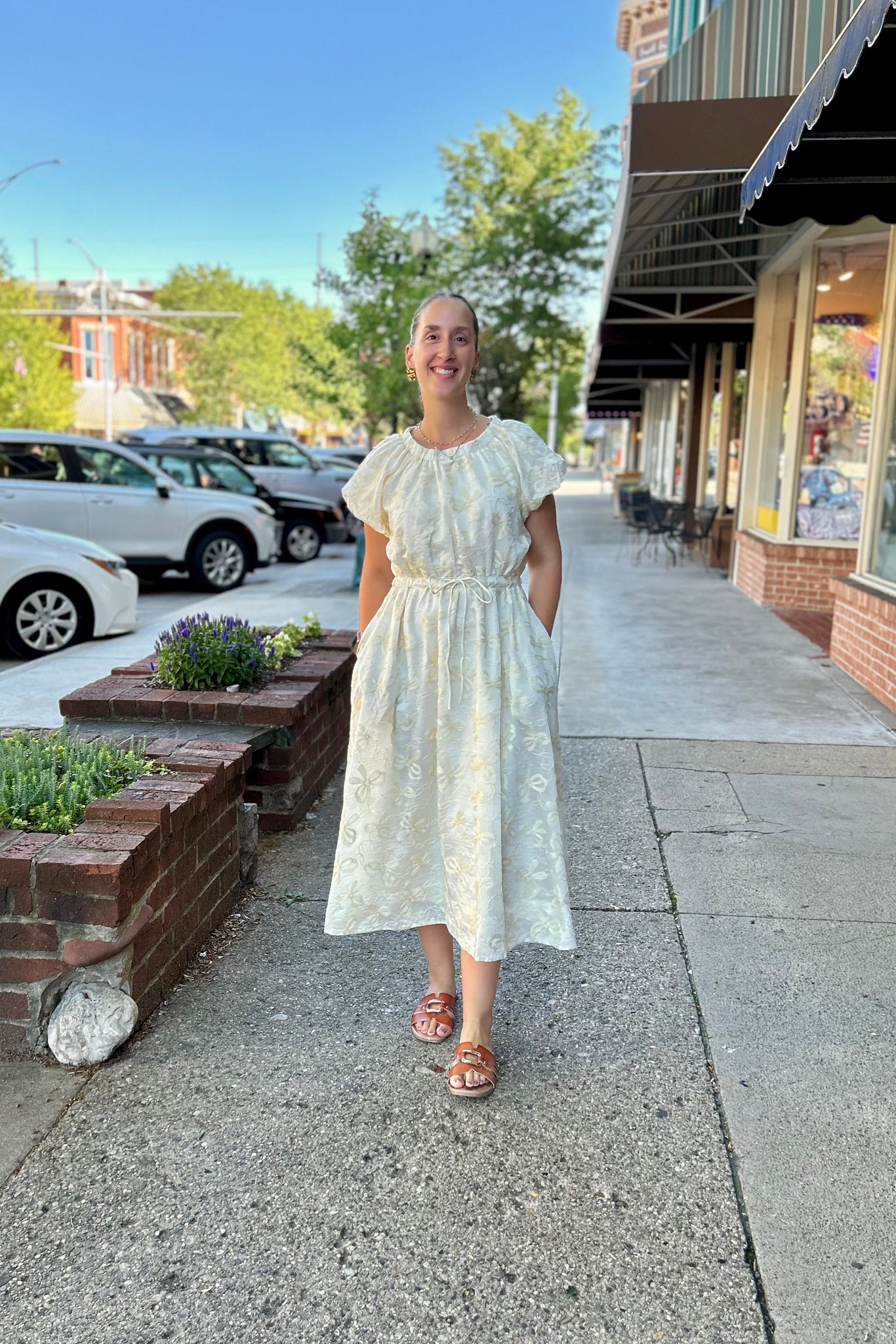Grace Embroidered Midi Dress