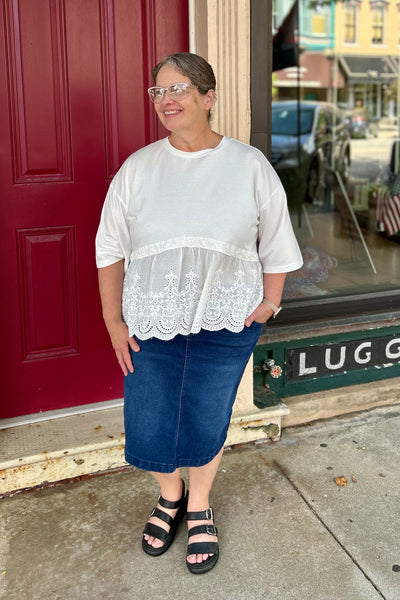 Bethany Lace Hem Top