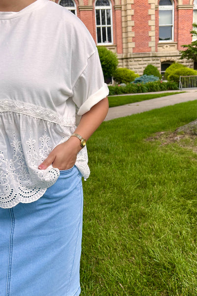 Bethany Lace Hem Top