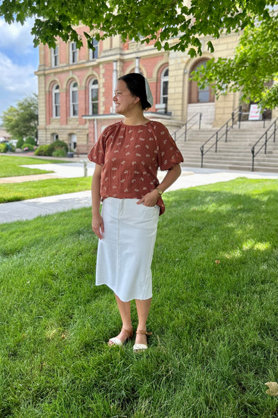 Parker Denim Skirt -  Alabaster