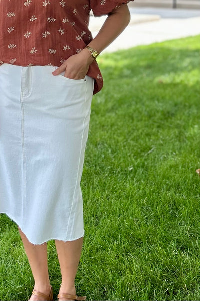 Parker Denim Skirt -  Alabaster