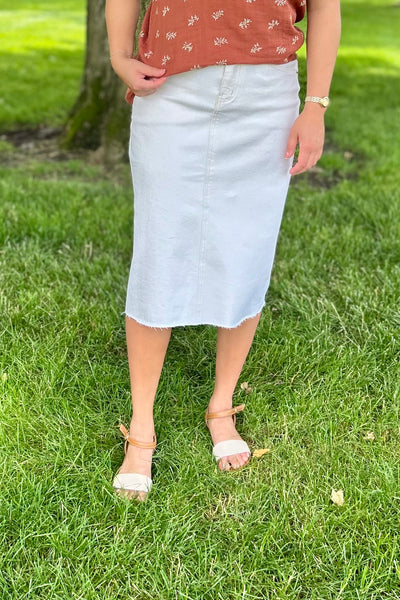 Parker Denim Skirt -  Alabaster