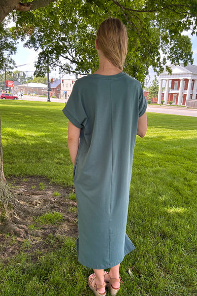 Short Sleeve Midi Dress - Ash Jade
