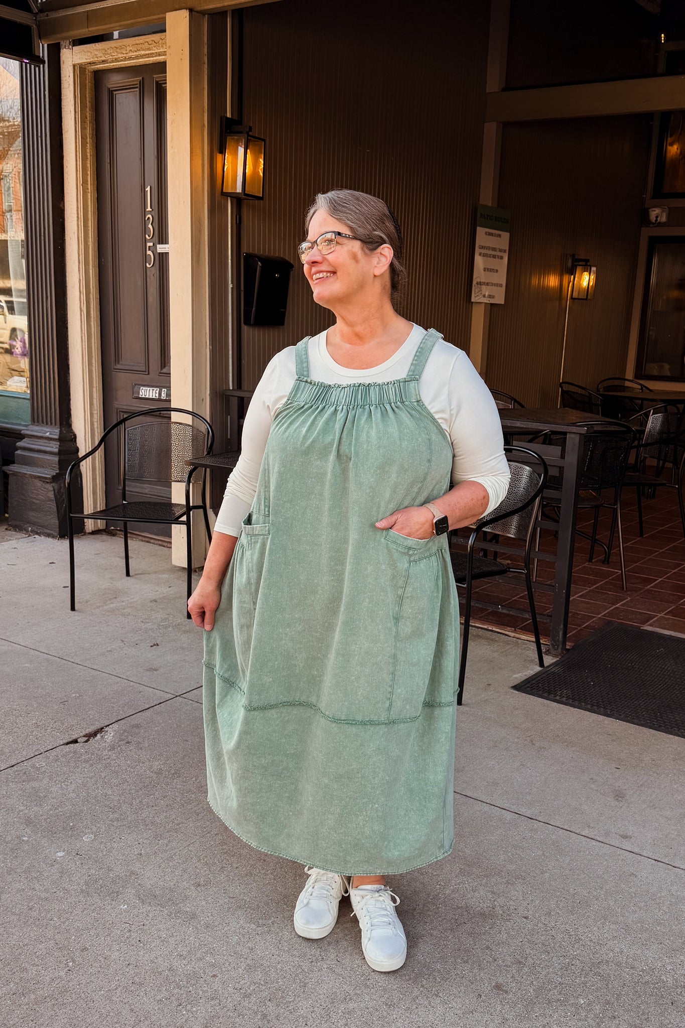 overall midi dress Harper or layering up for Size:52 Long Jacket Just Arrived Incanto White Floral Lace