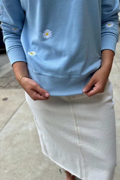 Daisy Embroidered Pullover