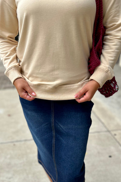 Ella Collared Pullover - Eggshell