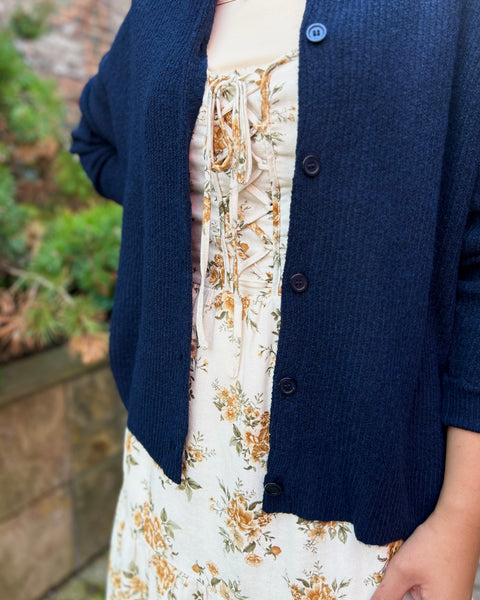 Elsie Everyday Cardigan - Navy