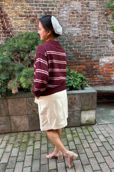 Burgundy Stripe Sweater
