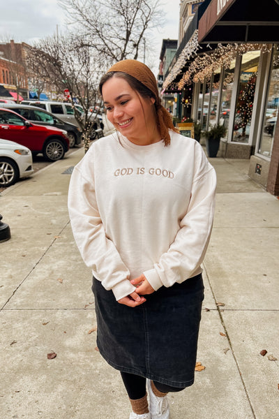 GOD IS GOOD Sweatshirt - Cream