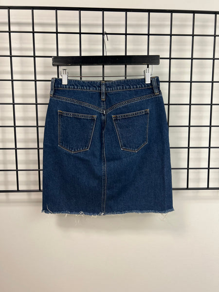 Size 0 Frayed Denim Skirt