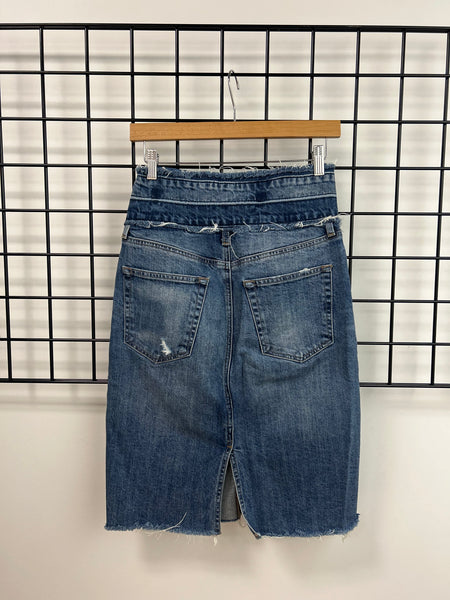 Size 2 Double Button Denim Skirt